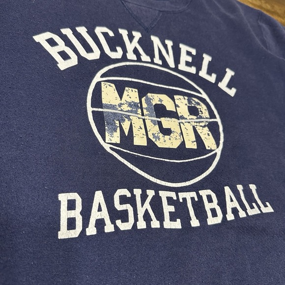 Vintage 80s 90s Russel Bucknell Basketball Crewneck Sweatshirt V Stitch XL USA - Picture 3 of 10
